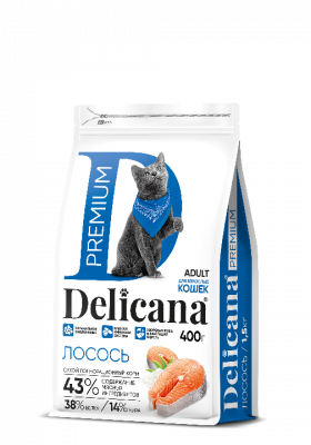 Delicana Лосось для кошек 400 г Delicana Лосось для кошек 400 г