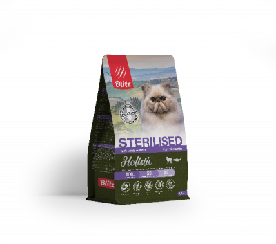 Blitz Holistic STERILISED Ягнёнок/Рыба 1,5 кг