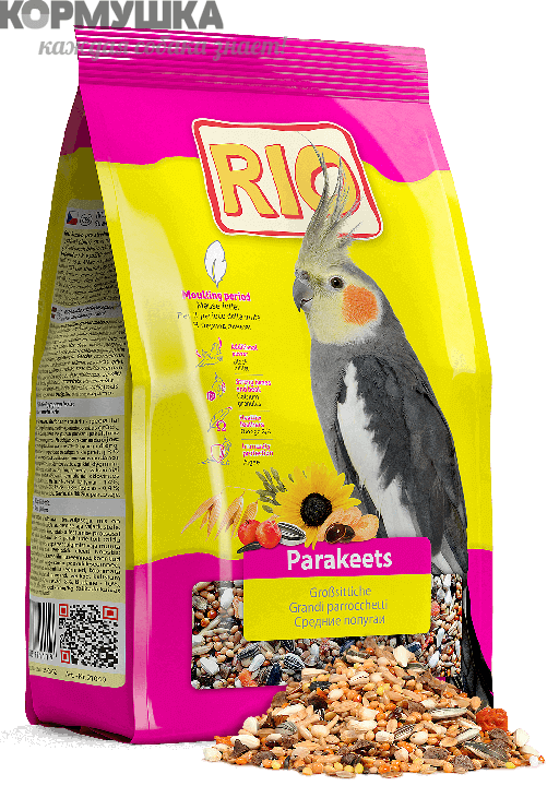 РИО корм для средних попугаев в период линьки 1 кг