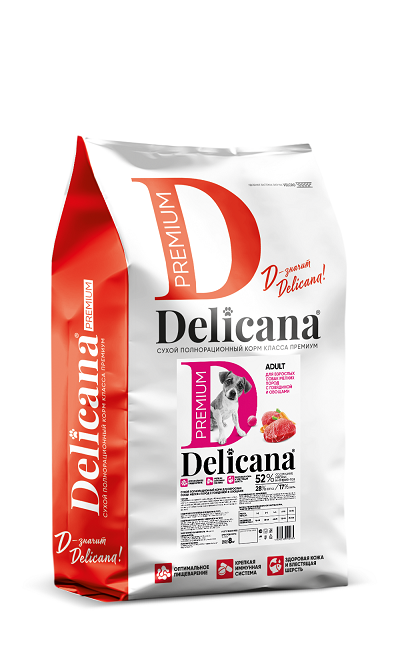 Delicana Говядина с овощами для мелких пород 8 кг