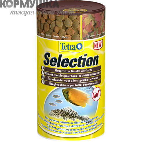 Tetra Menu Selection 4 вида корма для всех рыб, 250 мл