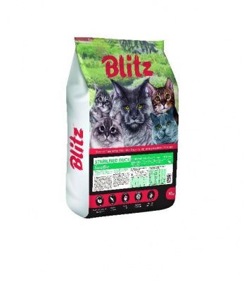 Блиц для кошек стерилайзед Утка 10 кг