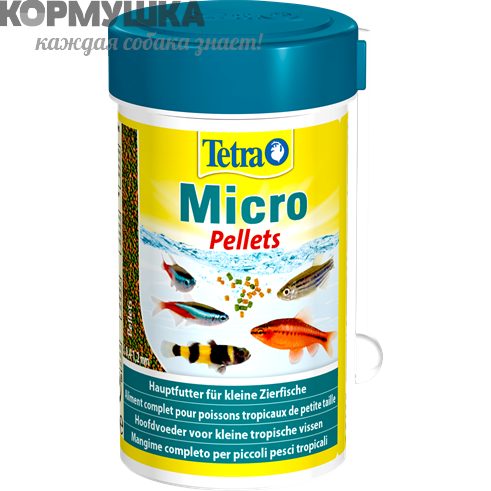 Tetra Micro Pellets пеллеты мелкие для декор. рыб, 100 мл                                          