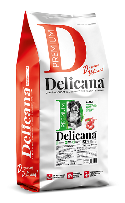 Delicana Ягненок с рисом для крупных пород 18 кг Delicana Ягненок с рисом для крупных пород 18 кг