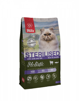Blitz Holistic STERILISED Ягнёнок/Рыба 5 кг