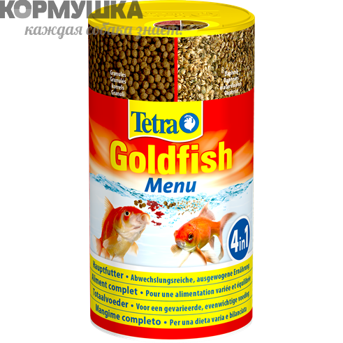 Tetra Goldfish Menu 4 вида корма для золотых рыб, 250 мл