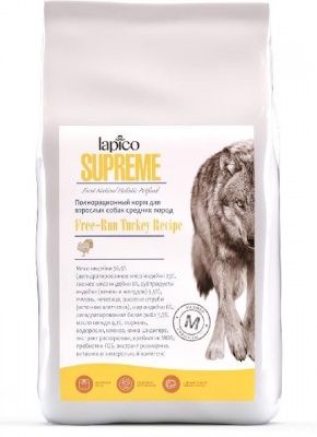 Lapico Supreme корм д/собак средних пород с Индейкой 18 кг
