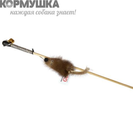 Махалка "Мышка на веревке"GoSi (мышка из натуральной норки)