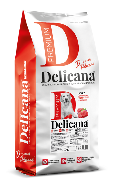 Delicana Говядина для крупных пород 18 кг