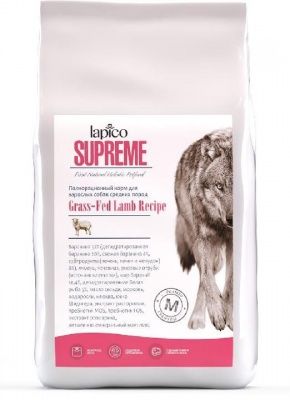 Lapico Supreme корм д/собак средних пород с Ягненком 18 кг