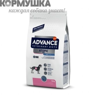 AVET для собак мелких пород при атопической аллергии с форелью 1,5 кг