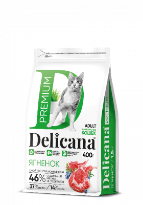 Delicana Ягнёнок для кошек 400 г Delicana Ягнёнок для кошек 400 г