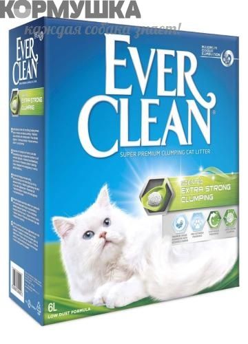EVER CLEAN Extra Strength Наполнитель д\кошек с ароматизатором (зелёная полоса) 10 кг