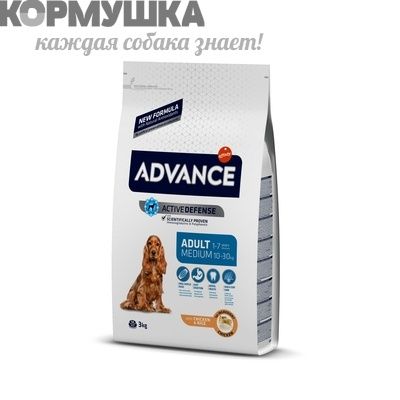 Advance для собак средних пород с курицей 18 кг