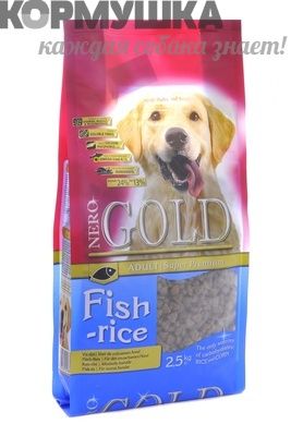 NERO GOLD  для Взрослых собак Рыбный коктейль, рис и овощи 12 кг