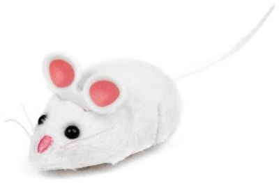 HEXBUG Игрушка для кошек интерактивная, микроробот "Мышка Уайт", белая, 6.5х4х2.8см