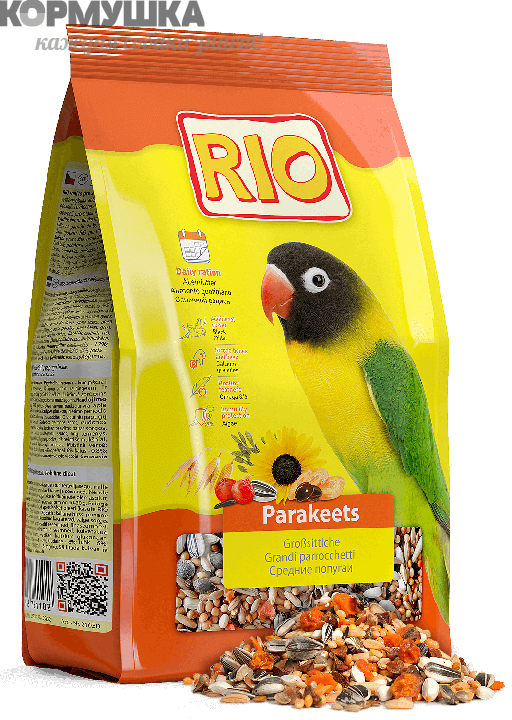 РИО корм для средних попугаев Основной рацион 500 г