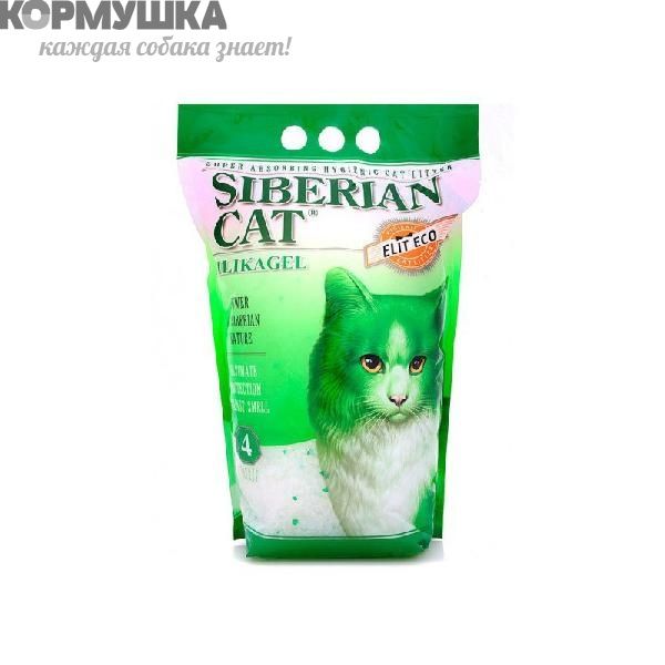 Сибирская кошка Элитный ЭКО силик. наполнитель для кошек 4 л