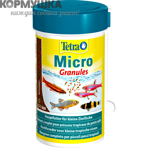 Tetra Micro Granules гранулы мелкие для декор. рыб, 100 мл                                          