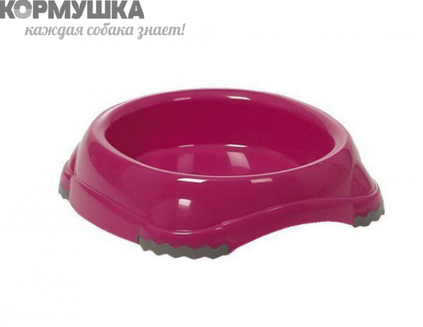 Миска (Moderna) Smarty пластиковая нескользящая розовая 210 мл                                      