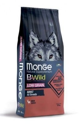 Monge Dog LOW GRAIN низкозерновой из оленя для взрослых собак всех пород 12 кг